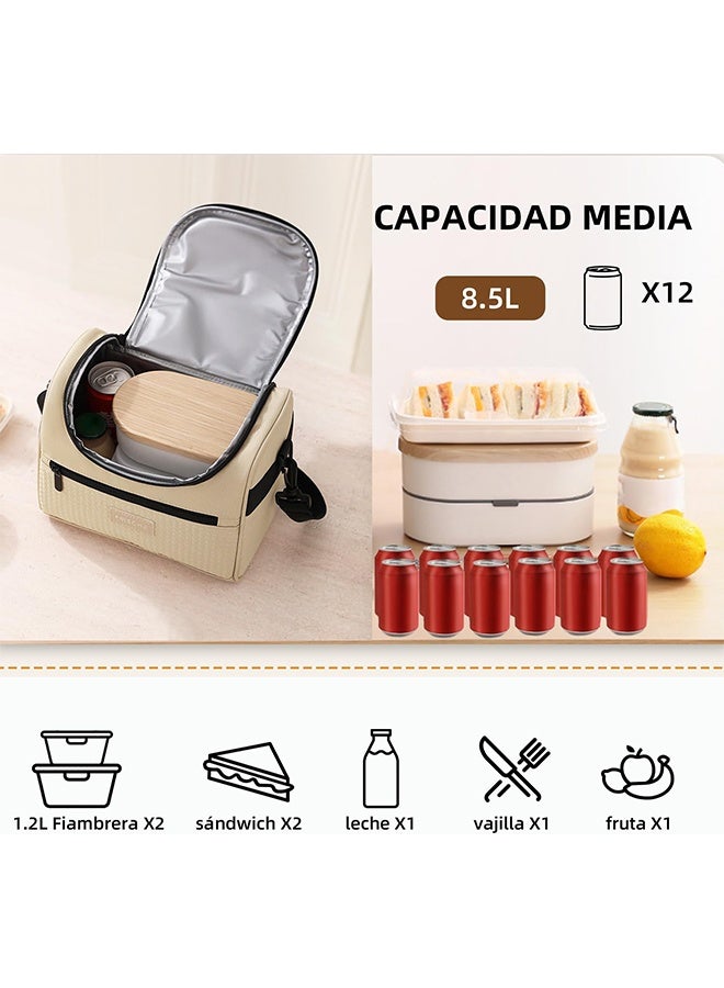 RollsTimi  Waterproof Thermal Lunch Box with Strap - Insulated Lunch Bag with Large Capacity, Anti-Leak and Easy to Clean Unisex Portable Cooler for Work/Picnic/Travel - Image 5