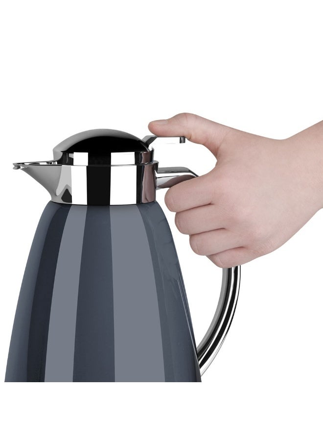 EMSA Campo Flask 1L – Anthracite Premium Insulated Thermal Jug for Hot & Cold Beverages – Modern Coffee & Tea Serving Flask – Made in Germany - Image 4