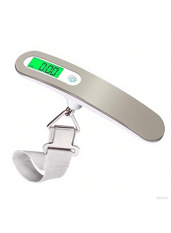 Luggage Weight Scale for Suitcases 110 Lbs Travel Accessories High Precision Travel Digital Hanging Scales 50kg White - Image 1