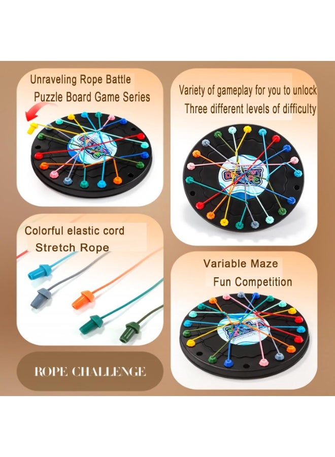 Brainy Knots Rope Untangling Game, Adults Children Concentration Logical Thinking Exercise - Image 3