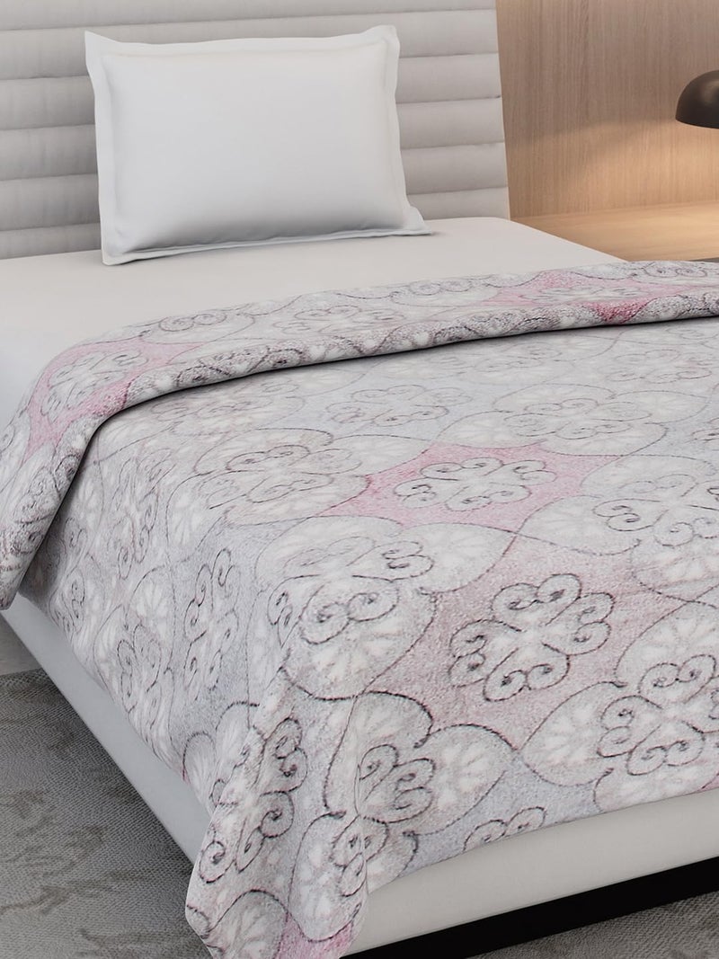 Monte Carlo Beige Jacquard Single Bed 290 GSM Ac Blanket - Image 4