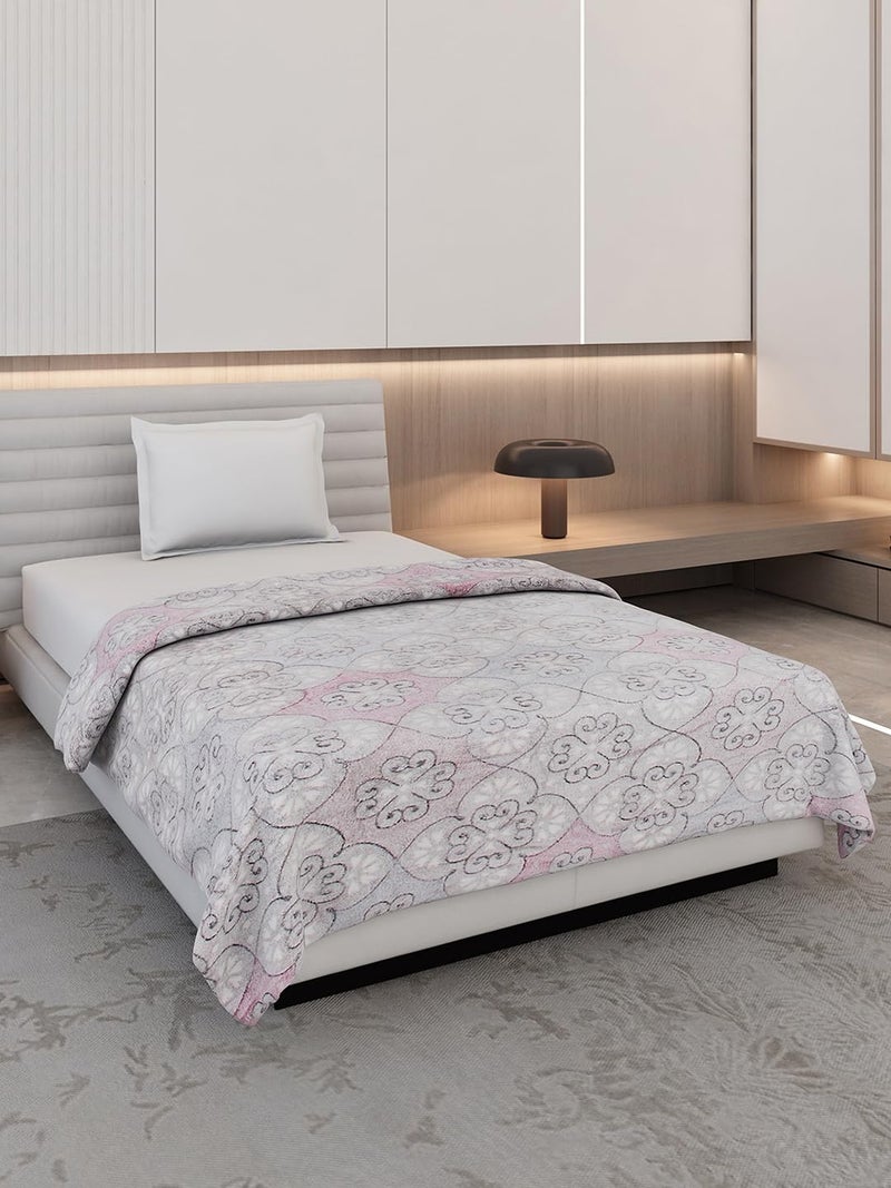 Monte Carlo Beige Jacquard Single Bed 290 GSM Ac Blanket - Image 1