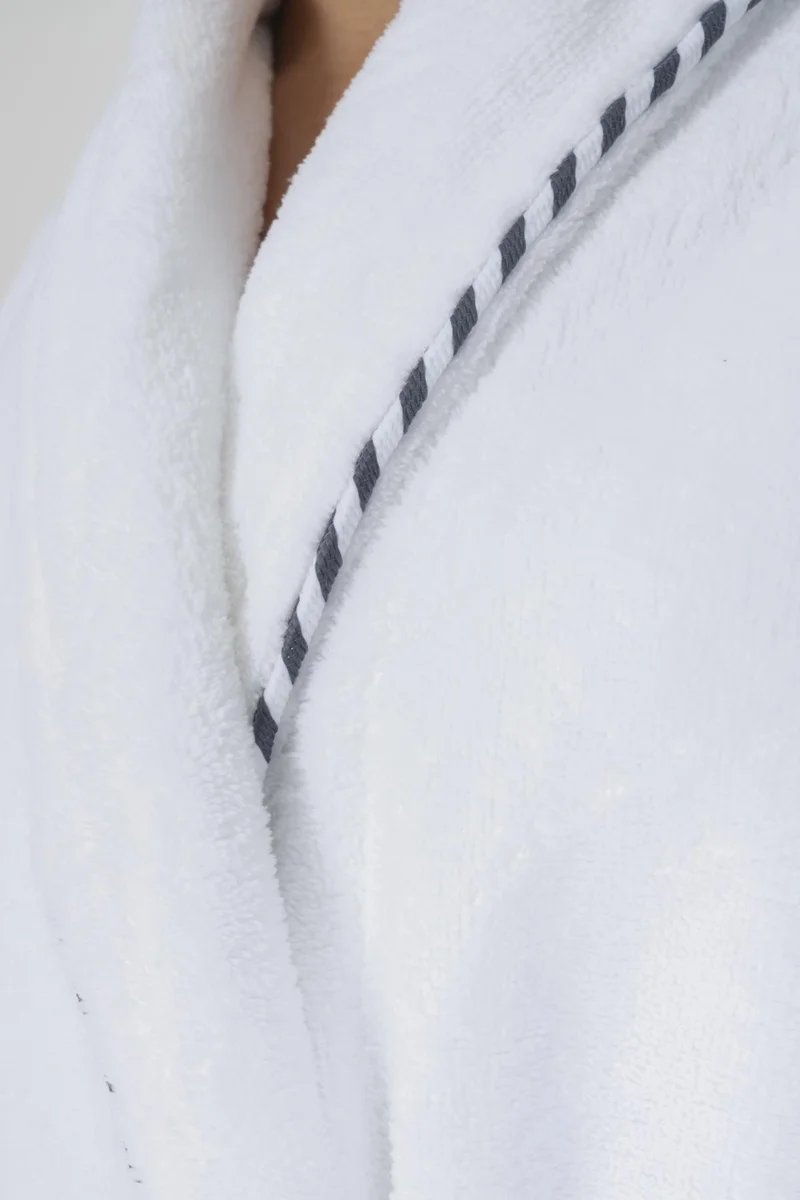 فارول Ribbed Shawl Collar Bamboo Bathrobe