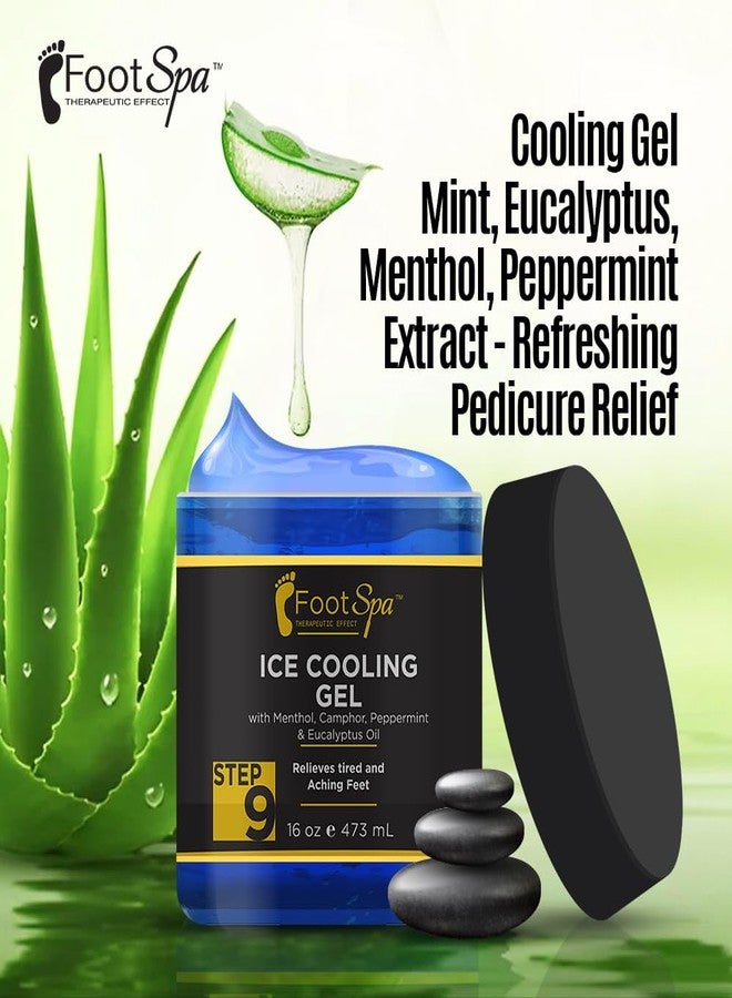 FootSpa -16 oz Cooling Gel - Mint, Eucalyptus, Menthol, Peppermint Extract - Refreshing Pedicure Relief - Image 2