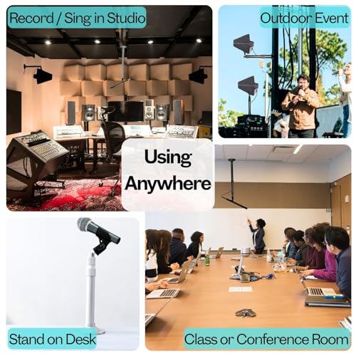 RhymKawa 2 pcs Wall Mount for Shuer UA874 PA805 Wireless Antenna Paddle Install, Mic Hanger Stand for Sdudio, Conference, Aluminum (Black, Small) - Image 4