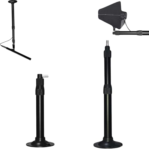 RhymKawa 2 pcs Wall Mount for Shuer UA874 PA805 Wireless Antenna Paddle Install, Mic Hanger Stand for Sdudio, Conference, Aluminum (Black, Small) - Image 1
