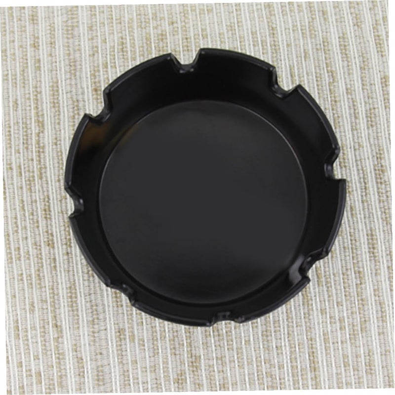 Black Plastic Ashtray Set 4PCS with Cigarette Slots for Indoor Outdoor Home Office Patio Multi User - Image 5