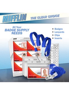 MIFFLIN -Usa Flat Lanyards For Id Badges (Mixed Color, 36 Inch, 5 Pack), Comfortable Neck Straps  - Image 3
