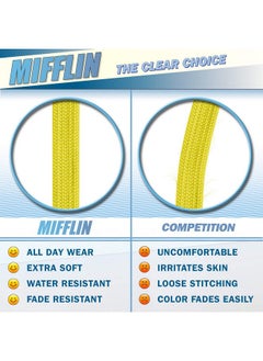 MIFFLIN -Usa Flat Lanyards For Id Badges (Mixed Color, 36 Inch, 5 Pack), Comfortable Neck Straps  - Image 1