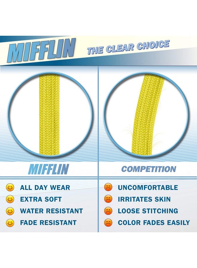 MIFFLIN -Usa Flat Lanyards For Id Badges (Mixed Color, 36 Inch, 5 Pack), Comfortable Neck Straps - Image 1