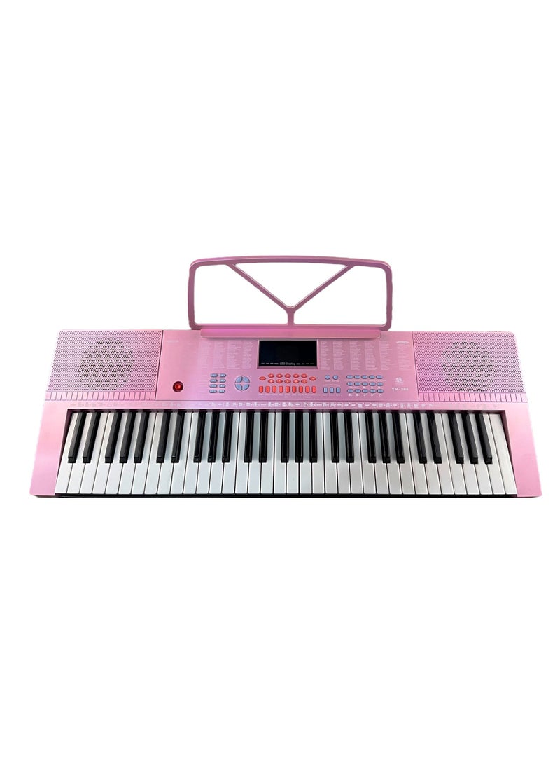 YONGMEI YONGMEI 61-Key Digital Electric Piano Keyboard & Sheet Music Stand - Portable Electronic Keyboard for Beginners Kids & Adults YM-288 Pink  - Image 2