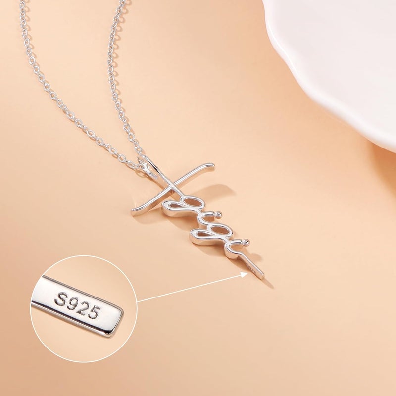 Lcherry Faith Cross Pendant Necklace for Women Religious Christian Jewelry Mother's Day Gifts for Women - Image 4