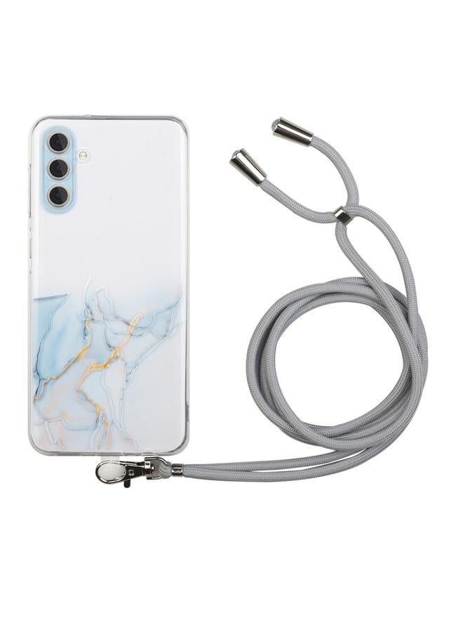 S-TOP Case For Samsung Galaxy A25 5G Hollow Marble Pattern TPU Phone Case with Neck Strap Rope - Image 1