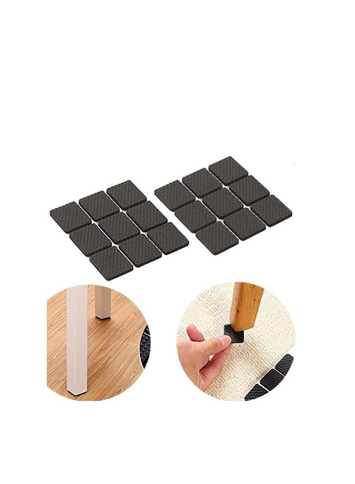 KNP KNP Furniture Leg Protector Pads (Felt Pads) Self Adhesive Anti Slip Bumper Square (Eva Pad) Black 9PCS/CARD 30MMX30MM  - Image 2
