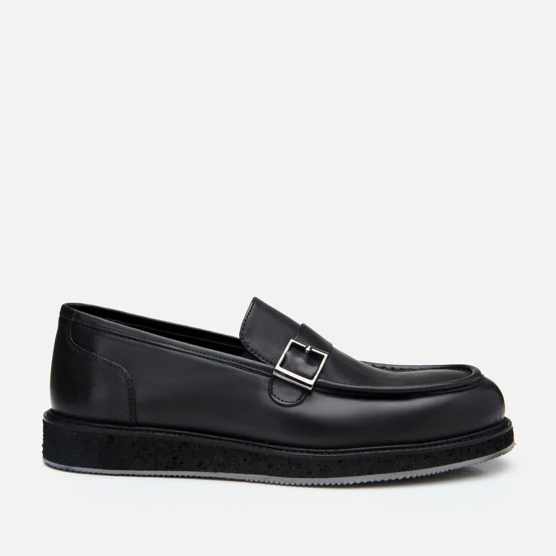 Hotiç 02AYH292180A100 GENUINE Leather Black Men's Loafer