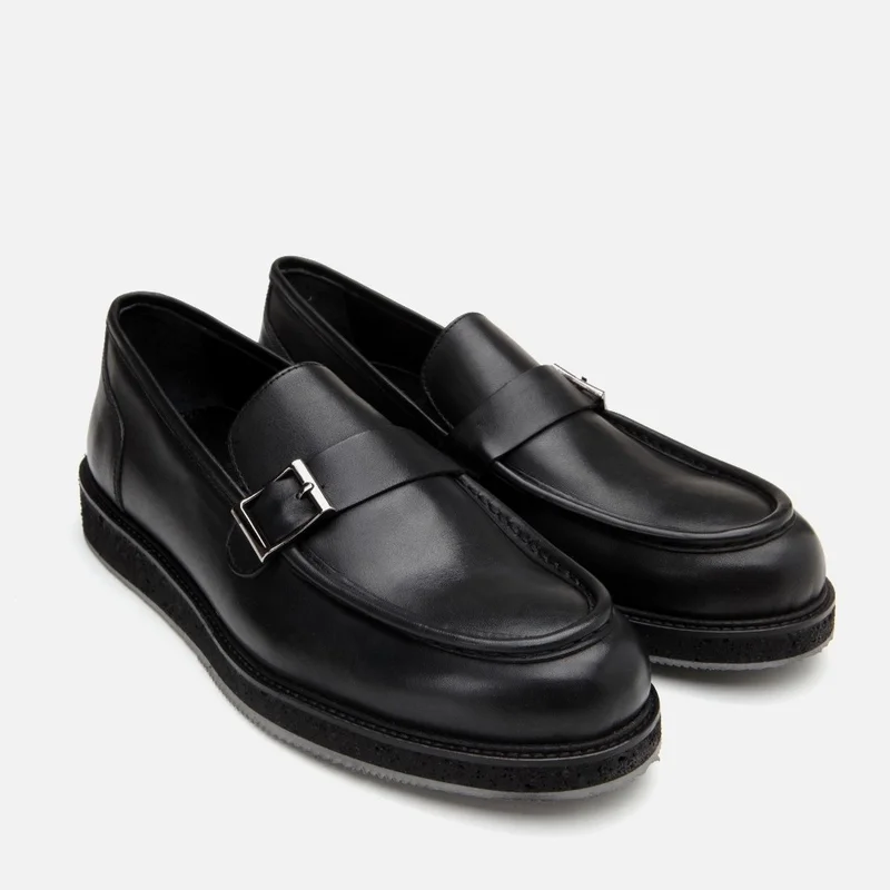 Hotiç 02AYH292180A100 GENUINE Leather Black Men's Loafer