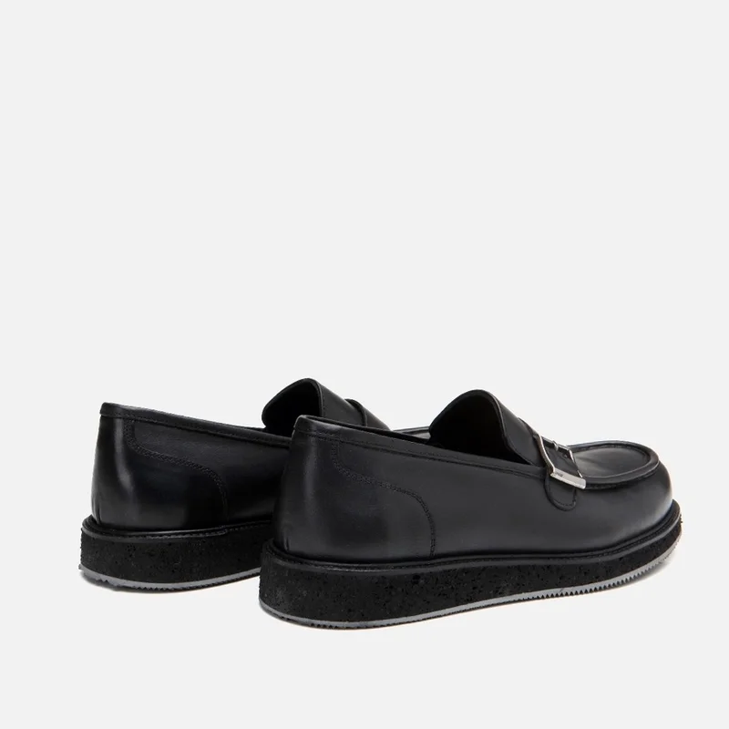 Hotiç 02AYH292180A100 GENUINE Leather Black Men's Loafer