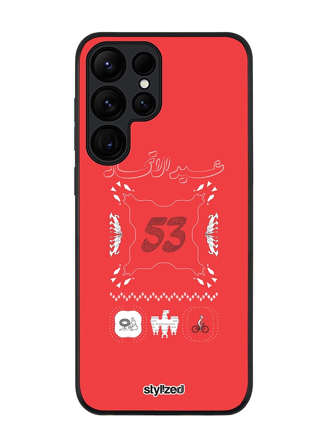 Stylizedd Case for Samsung Galaxy S24 Ultra 5G, Slim fit Soft Case Flexible Rugged Thin Back Phone Case Cover  - Red - Image 1