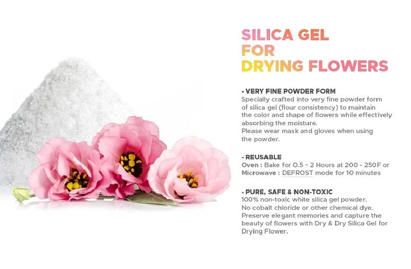 R H LIFESTYLE Silica Gel for Drying Flowers for Resin Art Silica Gel Crystals for Drying Flowers Moisture Absorber Flower Preservation Gel (1 KG) - Image 2