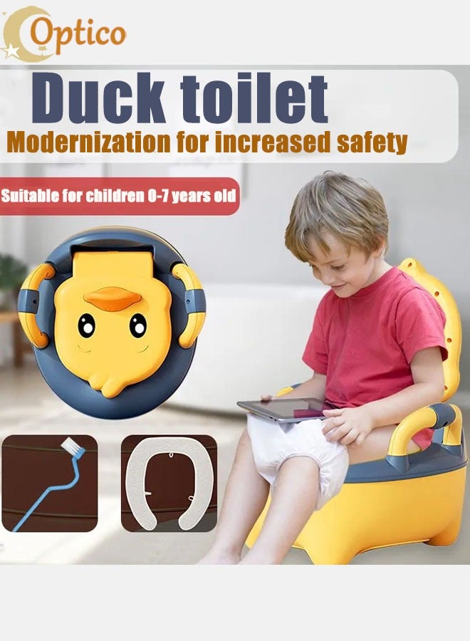 Optico Baby Potty Training Seat,Portable Potty Toilet Trainer with Handles,Toddler Kids Potty Chair with High Back Support & Lid Removable Potty Pot, Baby toilet for Toddler Baby Kids - Image 1