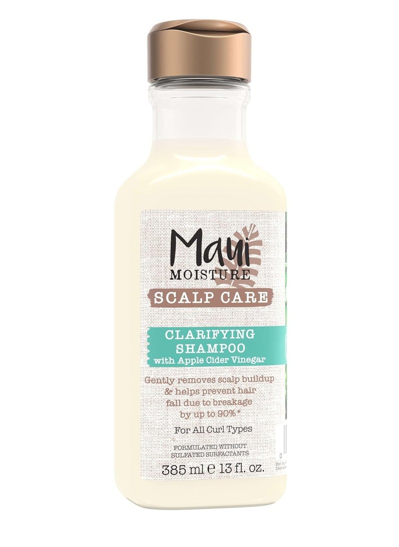 MAUI MOISTURE Maui Moisture Scalp Care Clarifying Shampoo, Apple Cider Vinegar Curly Hair Shampoo Moisturizes & Removes Scalp Build-Up, Sulfate-Free Surfactants, 13 fl. Oz  - Image 1