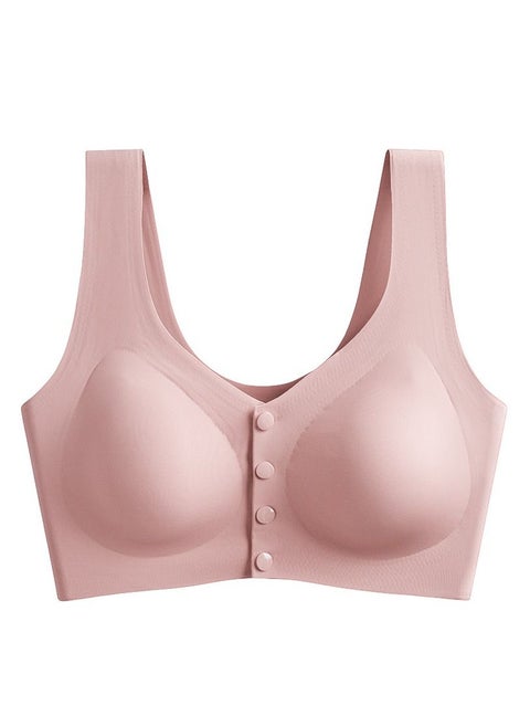 Comfy Thin Cup Front Button Nursing Bra  Rose Pink