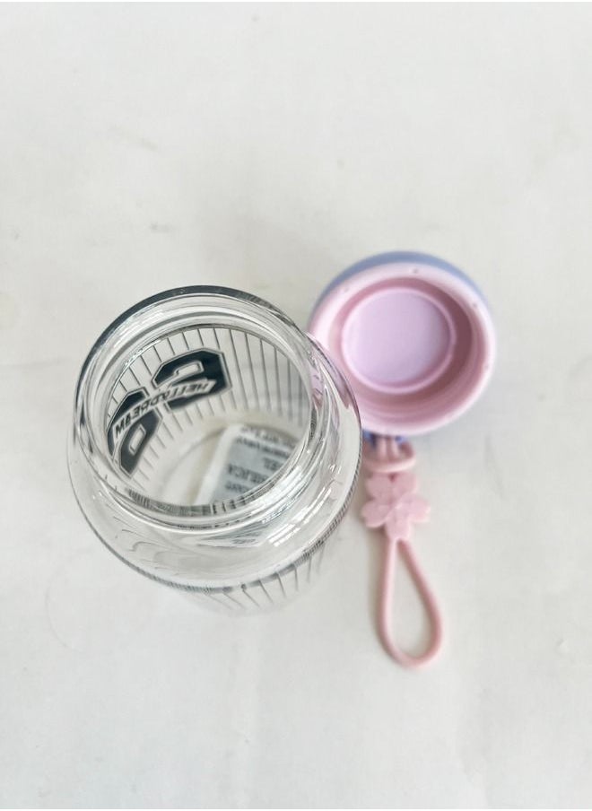 XIANGYU - Glass Drinking Cup With Plastic Lid Cat Shape Glass Water Bottle - Image 1