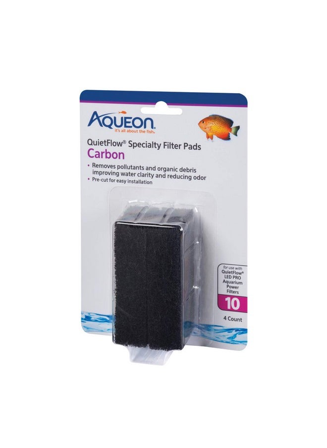 Aqueon (3 Pack) Aqueon QuietFlow Carbon Specialty Filter Pads, Size 10, 4 Pads Per Pack 