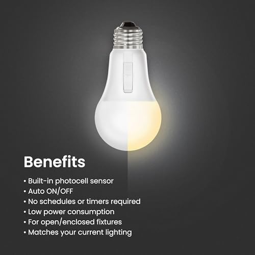 Feit Electric LED Dusk to Dawn Light Bulb, A21 100W Equivalent, 5CCT, Non-Dimmable, E26 Medium Base, 90 CRI, 1500 Lumens, Adjustable White, 15 Years Lifetime, OM100/5CCTCA/DD/LEDI - Image 5