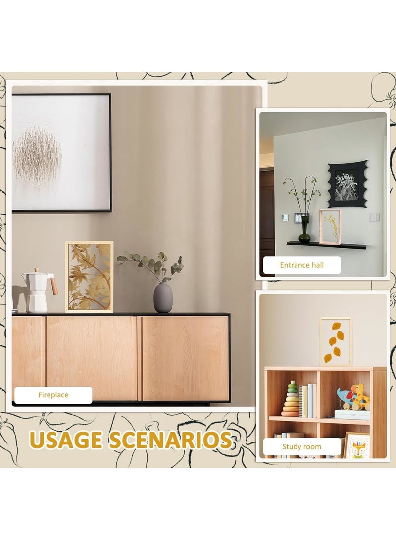 SYOSI Pressed Flower Frames, Wooden Floating Shadow Box, Clear Double Acrylic Display, Dried Plant Specimen Decoration, Tabletop Wall Art, 7.8 x 11.8 Inches, 2 Pieces - Image 4