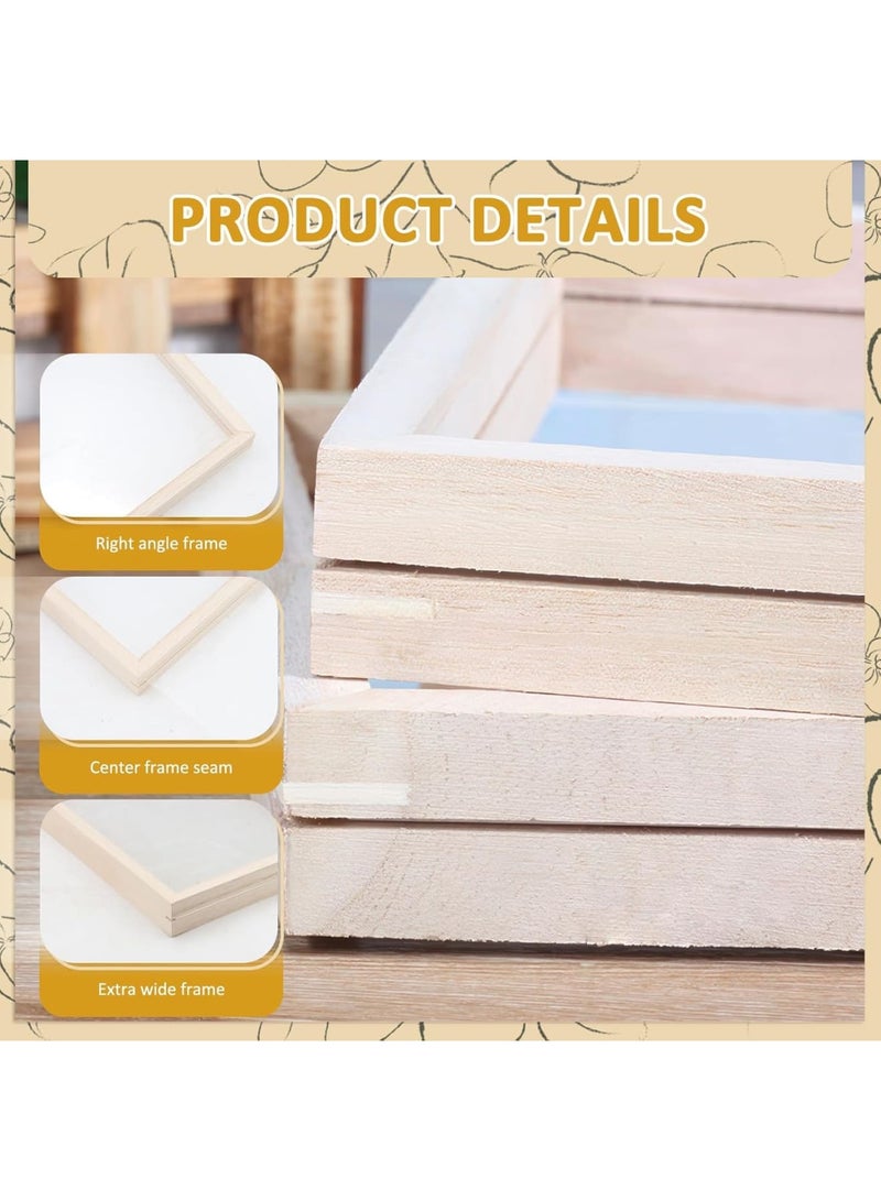 SYOSI Pressed Flower Frames, Wooden Floating Shadow Box, Clear Double Acrylic Display, Dried Plant Specimen Decoration, Tabletop Wall Art, 7.8 x 11.8 Inches, 2 Pieces - Image 5