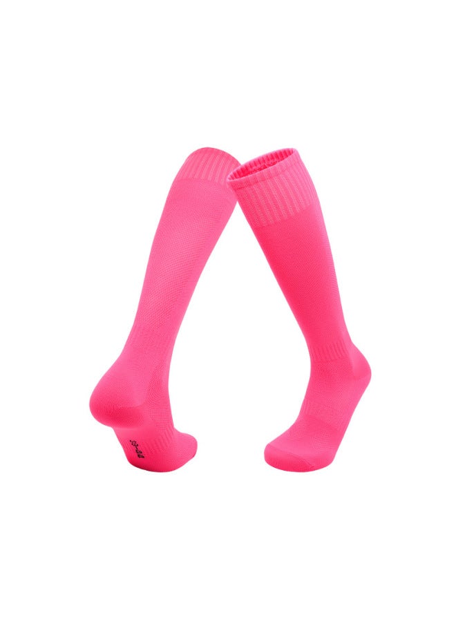 Autumn And Winter Thin Football Socks High Socks Solid Color Breathable Non-slip Sports Socks Long Socks For Adults And Children