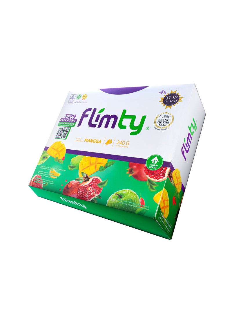 Flimty Fiber Drink – Mango – 16 Sachets - Image 1