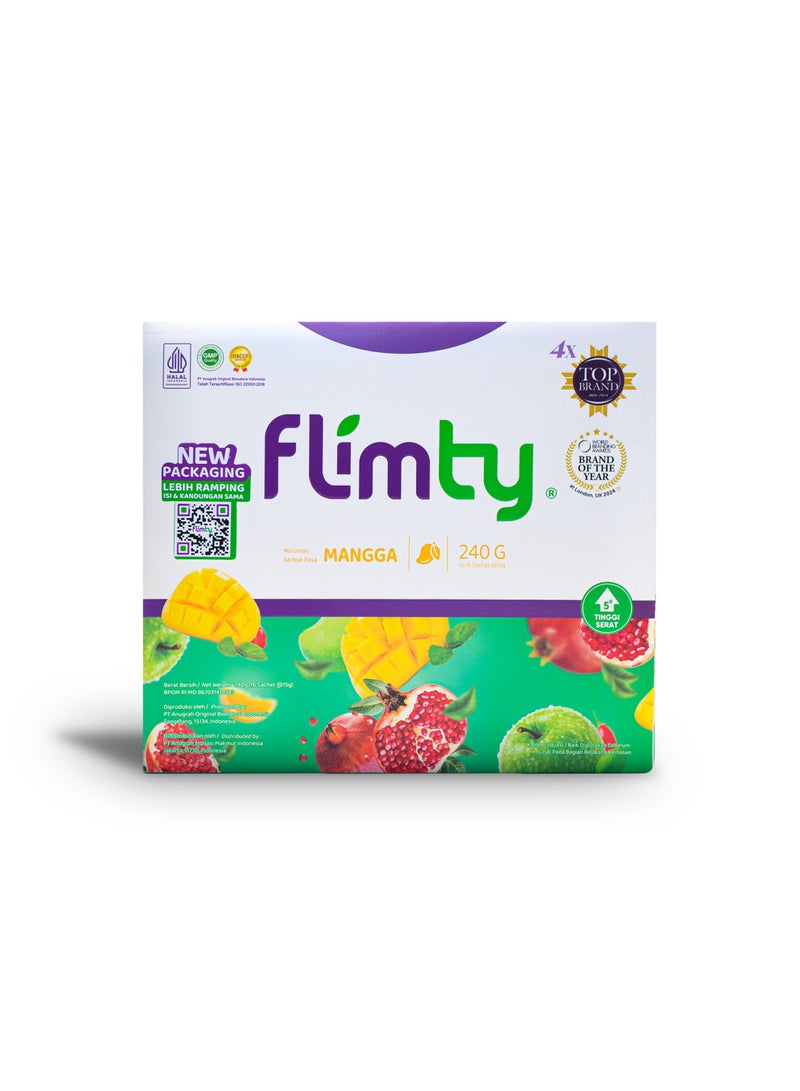 Flimty Fiber Drink – Mango – 16 Sachets - Image 2