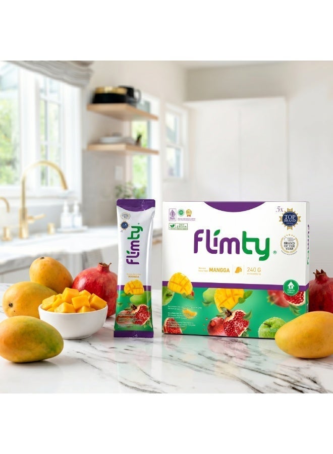 Flimty Fiber Drink – Mango – 16 Sachets - Image 1