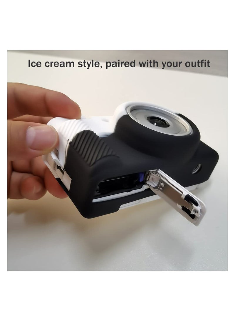 SYOSI Anti-Scratch Camera Case for Sony ZV-1F, ZV-1 II/ZV-1M2 Vlog Camera, Silicone Case Cover Skin Soft Silicone Sleeve Scratch Resistant Case Slim Fit with ZV1 F Screen Protector- Black - Image 2