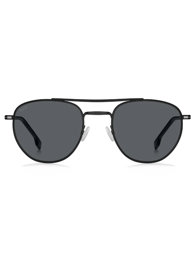 BOSS Men's UV Protection Sunglasses Boss 1631/S Black 46.8 - Lens Size: 53 Mm