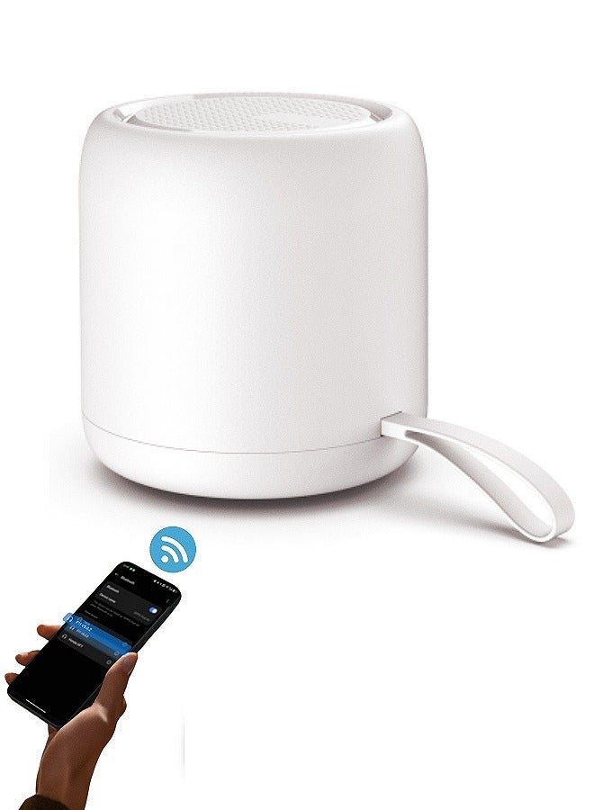 Kibee Mini Portable Bluetooth Speaker, TWS Stereo, HD Sound, Waterproof, Hands-Free Calling – White - Image 1