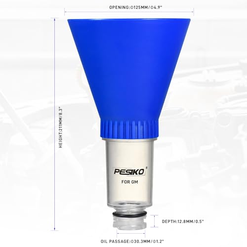 PESIKO Engine Oil Funnel Spill-Free Hands-Free Compatible with Buick, Cadillac, Chevrolet, and GMC Vehicles for Fast & Easy Oil Change - Image 4
