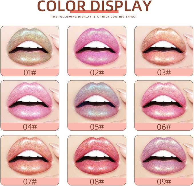 MKNZOME 9Pcs Lip Gloss Makeup Set Matte Liquid Lipstick Shimmer Lip Tint Stain Waterproof LongLasting Lipgloss Make Up Gifts for Women Teenage Girls Birthday Valentines Day Xmas - Image 5