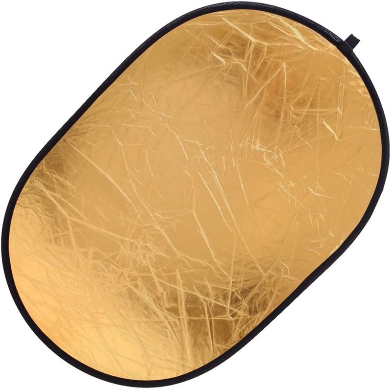TRUMAGINE Collapsible 5-in-1 Oval Reflector Diffusers for Photography 23"x35"/60x90cm Multi-Disc Reflectors with Carrying Case for Photo Studio Shooting- Translucent, Gold, Silver, Black and White - Image 3