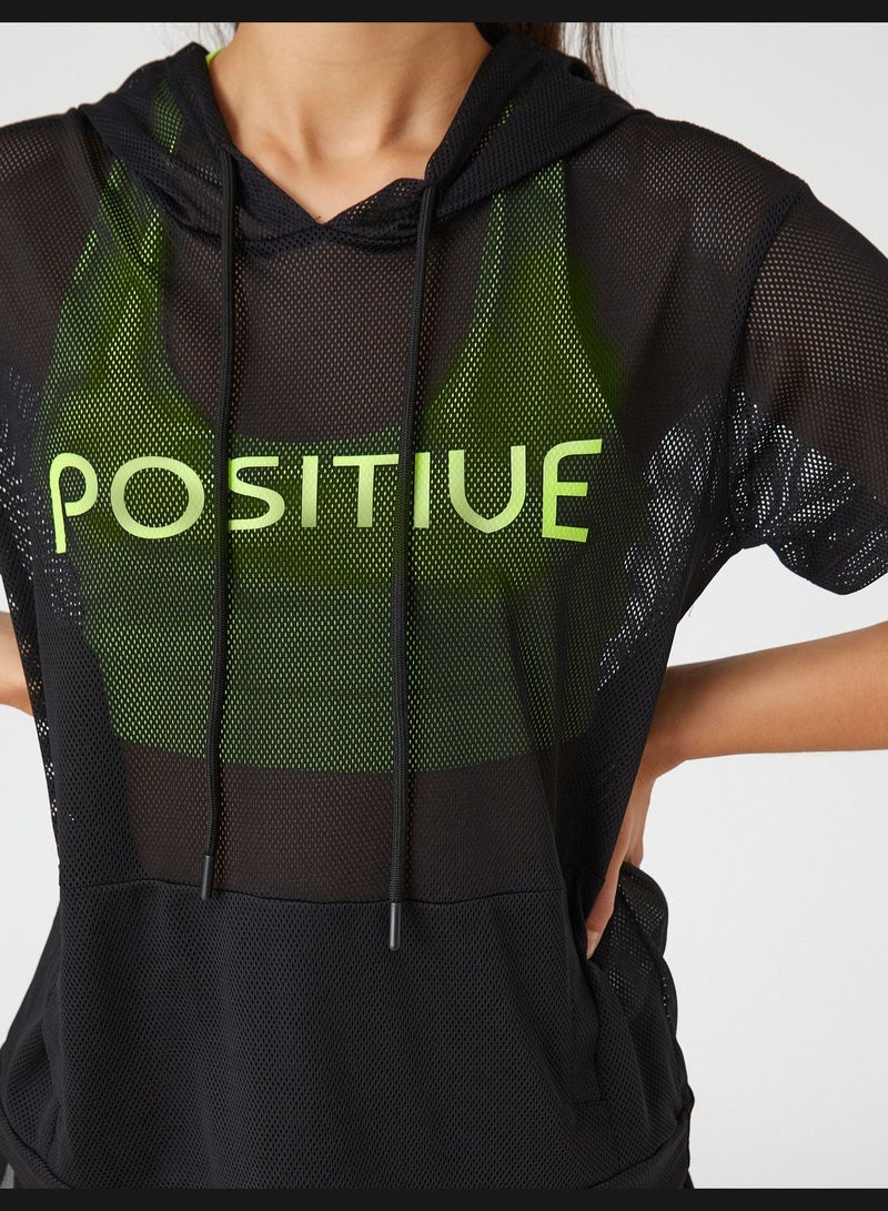 KOTON Kangaroo Pocket Meshed Oversized Hoodie - Image 5