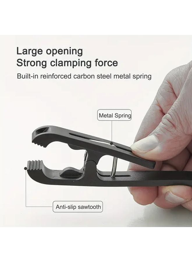 خطافات غسيل ثقيلة متينة على شكل S بسعة كبيرة، مصنوعة من البلاستيك القوي، مثبتة على الحائط، باللون الأسود - Image 5