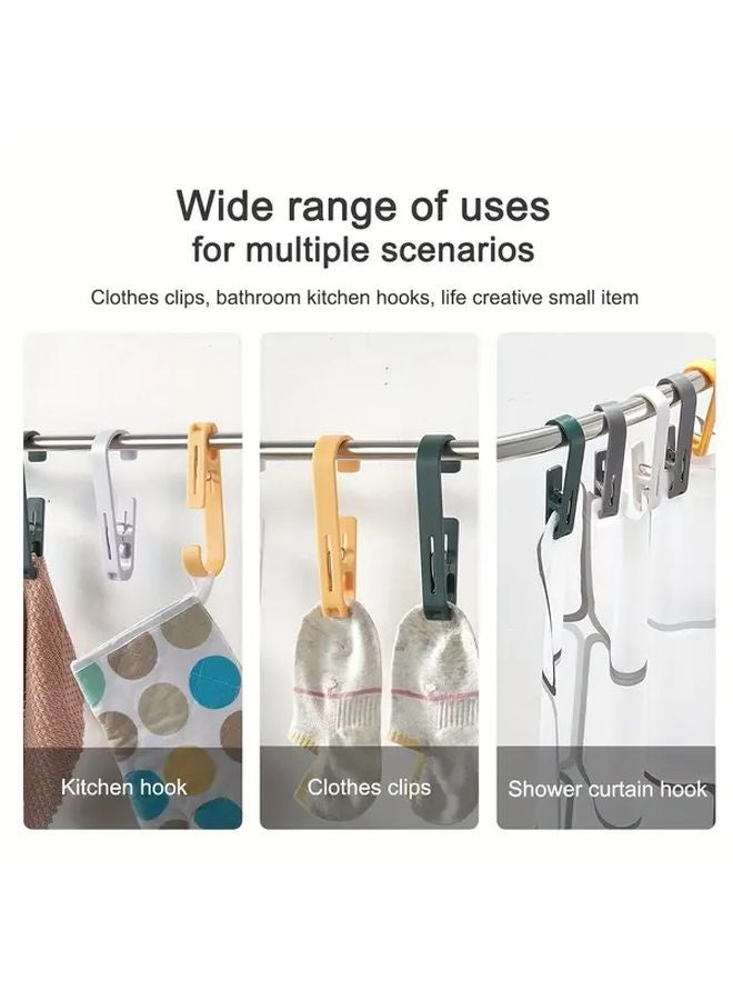 خطافات غسيل ثقيلة متينة على شكل S بسعة كبيرة، مصنوعة من البلاستيك القوي، مثبتة على الحائط، باللون الأسود - Image 2