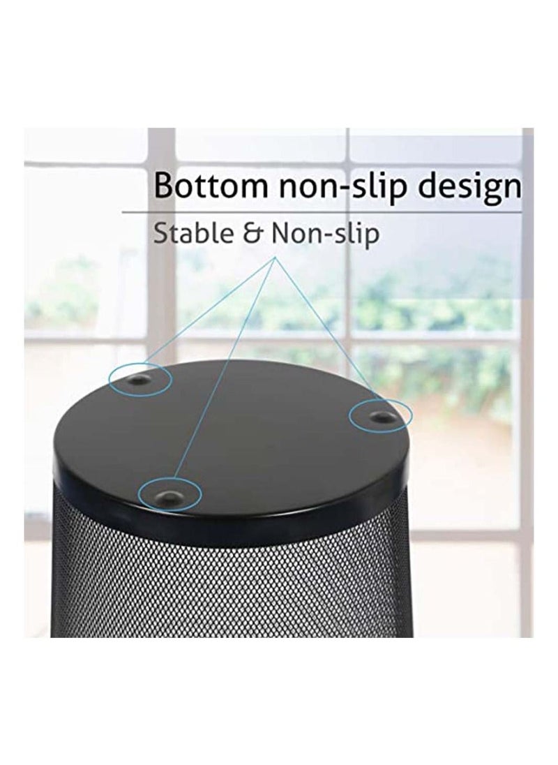 AKC Set of 5 Multipurpose Metal Mesh Waste Bin For Office, Home, Kitchen H28 x W26.5 Cm Black  - Image 2