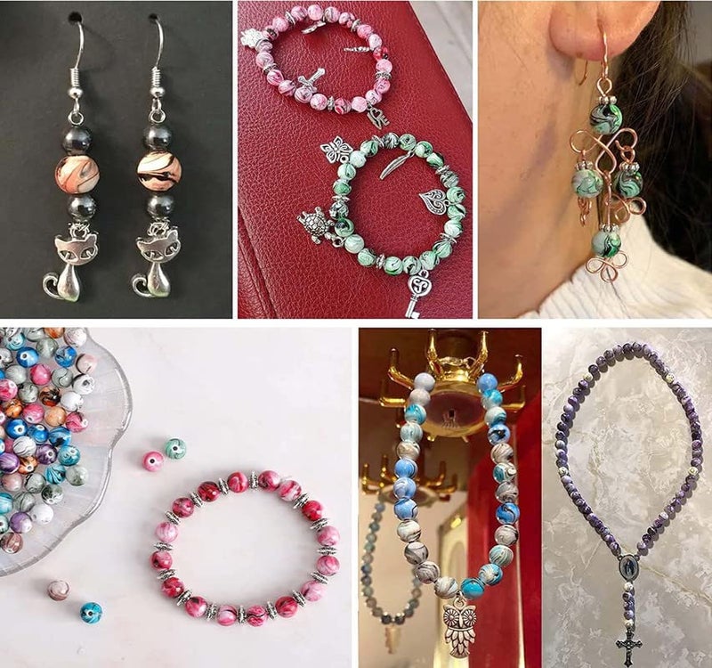 DIY Crafts 1 Set, Colur - Multi, 1 Set Contain 50X Jump Ring 10X Earring Hook 5X Tibetan Charms 5X Multi Charm 10X Space Acrylic Bead 1X Crystal String 25X Bead Bracelet Neckl (1 Set, Colur - Multi) - Image 3