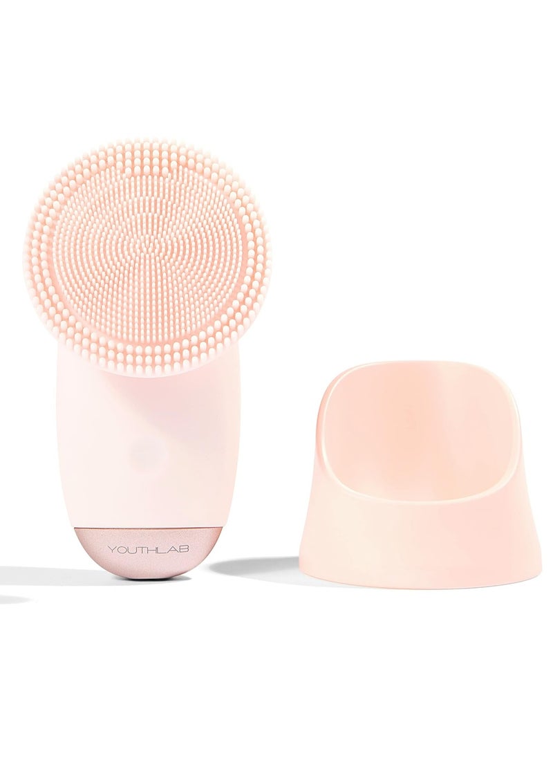 YouthLab YouthLab SoniGlow, Pink, Silicone Facial Skin Cleansing Brush, Electric, Vibrating, Scrubber, Hygienic, Exfoliation, Massage, Firm, Tone, Blackheads, Pores, Waterproof, Rechargeable, Makeup Removal  - Image 1