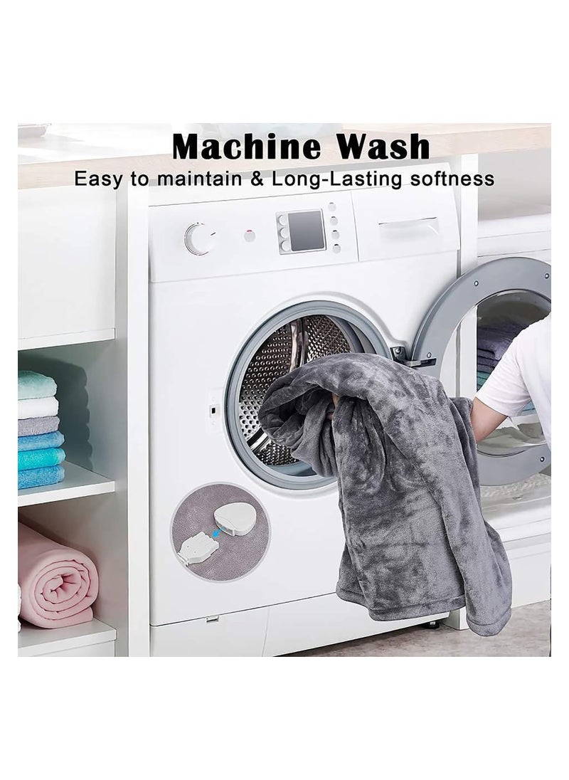SYOSI - SYOSI Large Electric Heated Throw Blanket, Machine Washable Soft Flannel Overblanket, 6 Files of Temperature Control, LED Display, Even Heating,  for Office/Dormitory/Wheelchair (Size:130x150cm) - Image 1