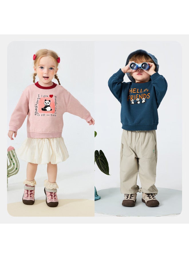 Minibala Kids Baby Hoodie Vintage Panda Soft Skin-friendly Comfortable Non-deforming Spring New Arrival - Image 1