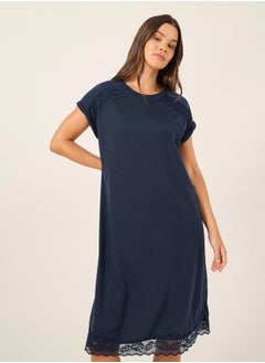Styli Multi Lace Trim Short Sleeve Nightdress  - Image 2